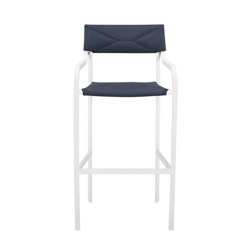 Raleigh Outdoor Patio Aluminum Bar Stool Set of 2