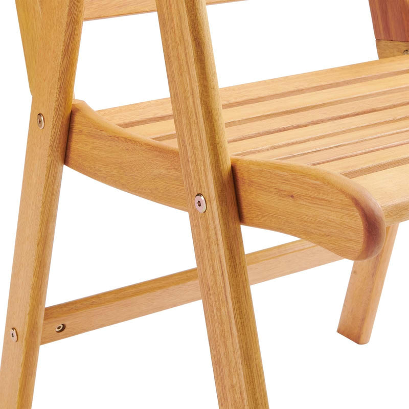 Hatteras Outdoor Patio Eucalyptus Wood Armchair Set of 2
