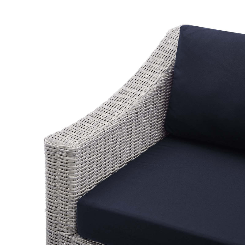 Conway Sunbrella� Outdoor Patio Wicker Rattan Left-Arm Chair