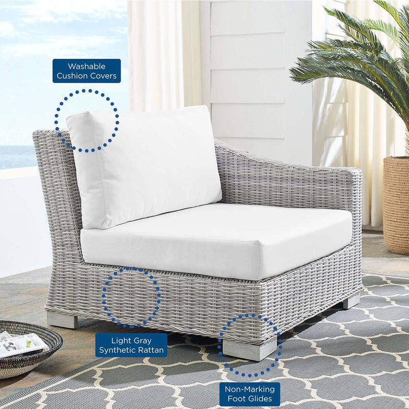 Conway Sunbrella� Outdoor Patio Wicker Rattan Right-Arm Chair