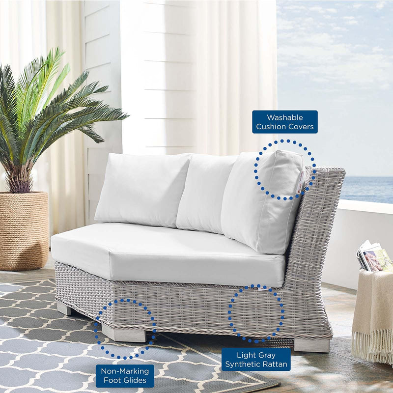 Conway Sunbrella� Outdoor Patio Wicker Rattan Round Corner Chair