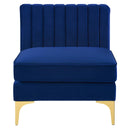 Triumph Channel Tufted Performance Velvet Armless Chair