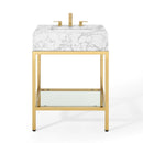 Kingsley 26" Gold Stainless Steel Bathroom Vanity