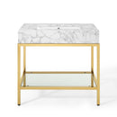 Kingsley 36" Gold Stainless Steel Bathroom Vanity