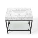 Kingsley 36" Black Stainless Steel Bathroom Vanity