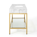 Kingsley 50" Gold Stainless Steel Bathroom Vanity