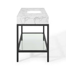 Kingsley 50" Black Stainless Steel Bathroom Vanity