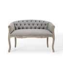 Crown Vintage French Upholstered Settee Loveseat