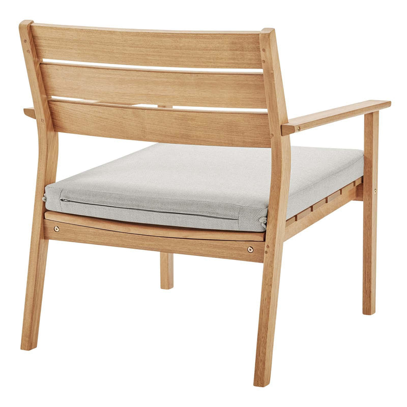 Breton 3 Piece Outdoor Patio Ash Wood Set