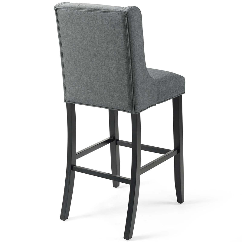 Baronet Tufted Button Upholstered Fabric Bar Stool