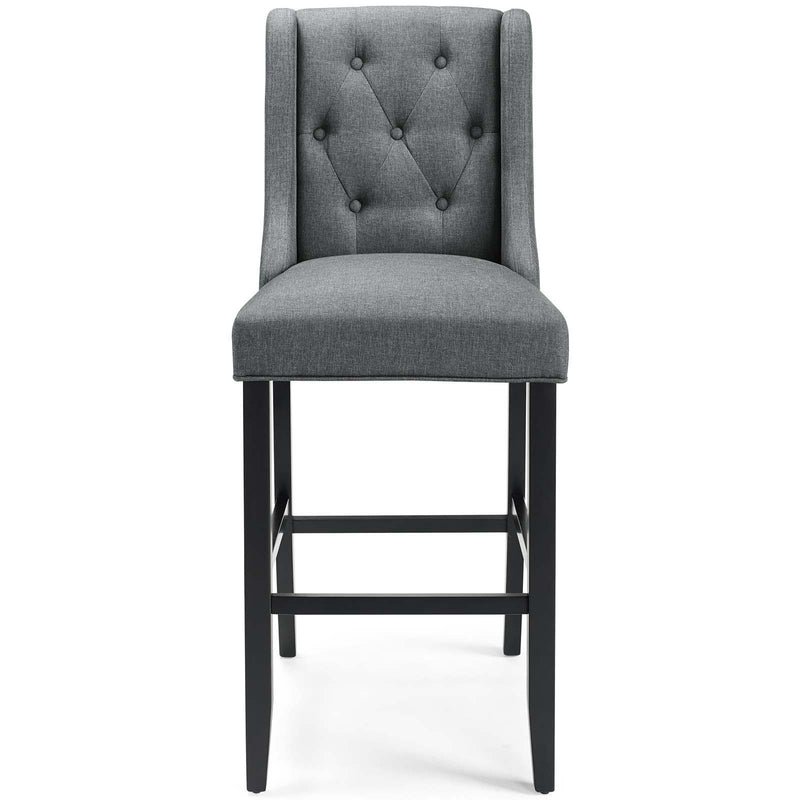 Baronet Tufted Button Upholstered Fabric Bar Stool