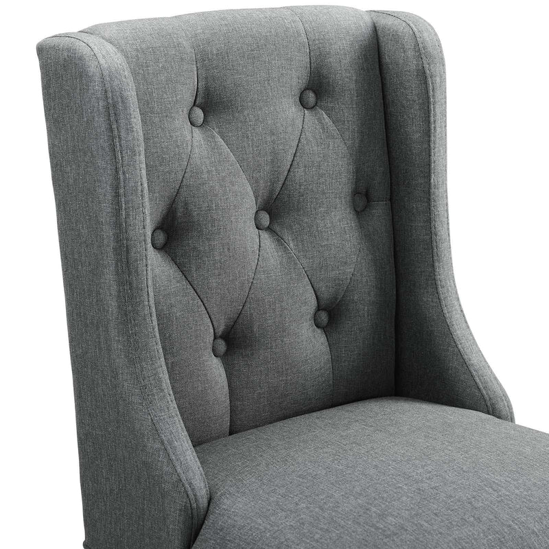 Baronet Tufted Button Upholstered Fabric Bar Stool