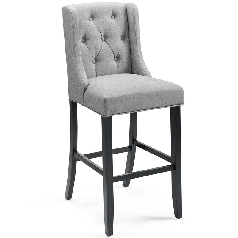 Baronet Tufted Button Upholstered Fabric Bar Stool