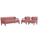 Concur Living Room Set Performance Velvet Set of 3
