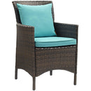 Conduit Outdoor Patio Wicker Rattan Dining Armchair