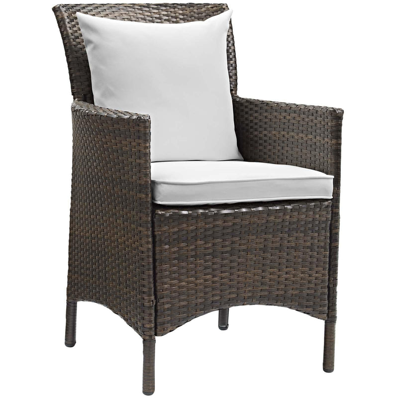 Conduit Outdoor Patio Wicker Rattan Dining Armchair Set of 4