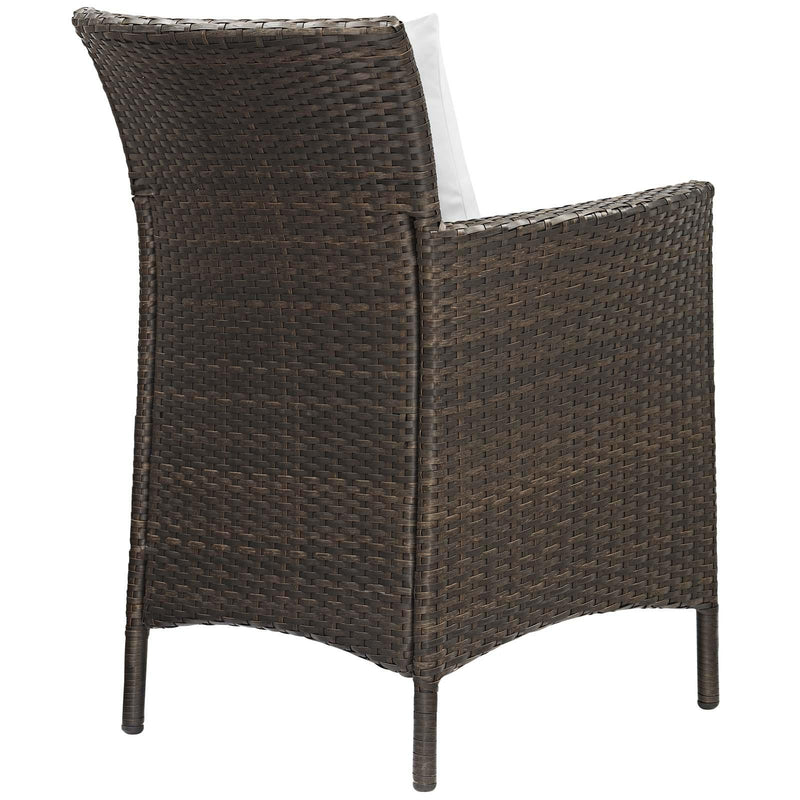 Conduit Outdoor Patio Wicker Rattan Dining Armchair Set of 2