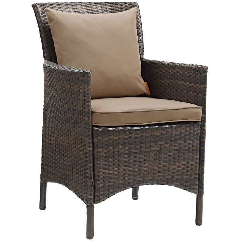 Conduit Outdoor Patio Wicker Rattan Dining Armchair