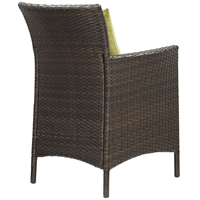 Conduit Outdoor Patio Wicker Rattan Dining Armchair Set of 2