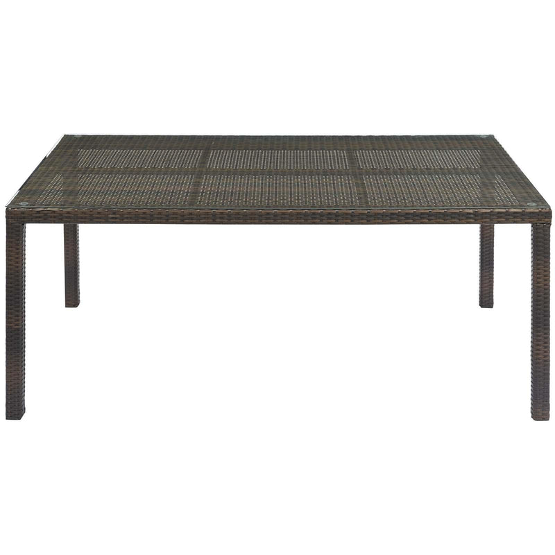 Conduit 70" Outdoor Patio Wicker Rattan Dining Table