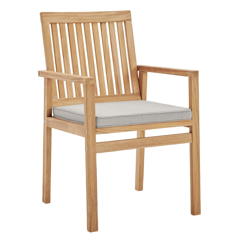 Farmstay Outdoor Patio Teak Dining Armchair Set of 2