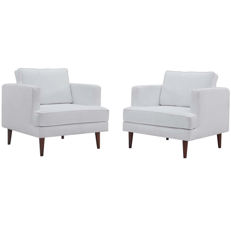 Agile Upholstered Fabric Armchair Set of 2