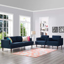 Agile 3 Piece Upholstered Fabric Set