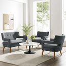 Sheer 3 Piece Upholstered Fabric Set