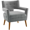 Sheer Upholstered Fabric Armchair Set of 2