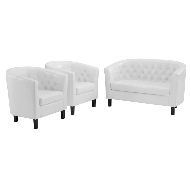 Prospect 3 Piece Upholstered Vinyl Set