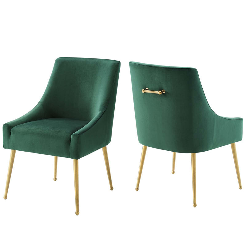 Discern Upholstered Performance Velvet Dining Chair Set of 2 image