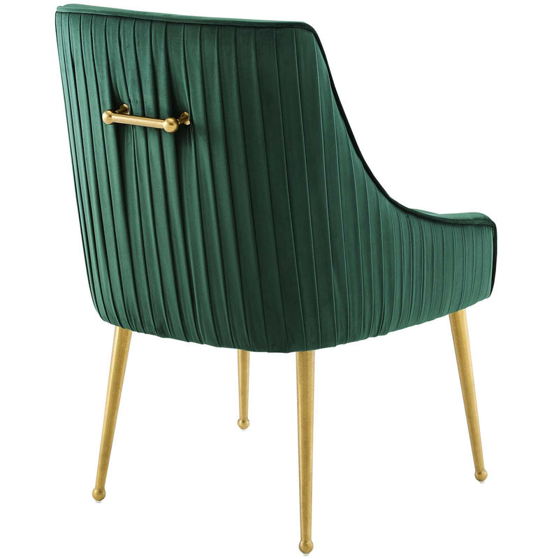 Discern Pleated Back Upholstered Performance Velvet Dining Chair