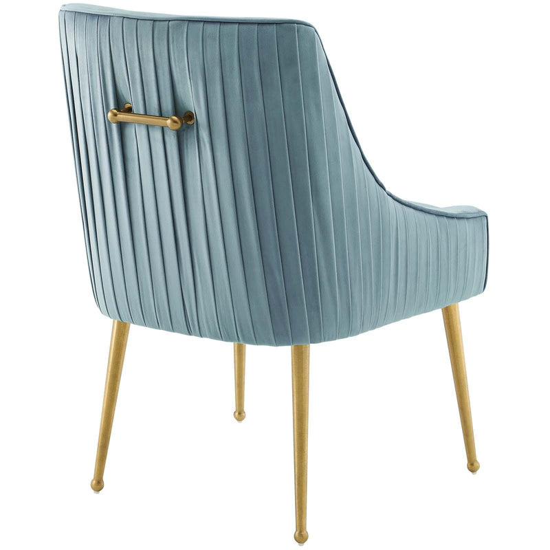 Discern Pleated Back Upholstered Performance Velvet Dining Chair