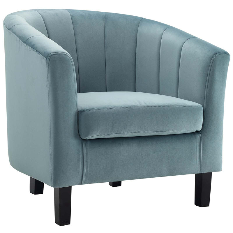 Prospect Channel Tufted Performance Velvet Loveseat and Armchair Set