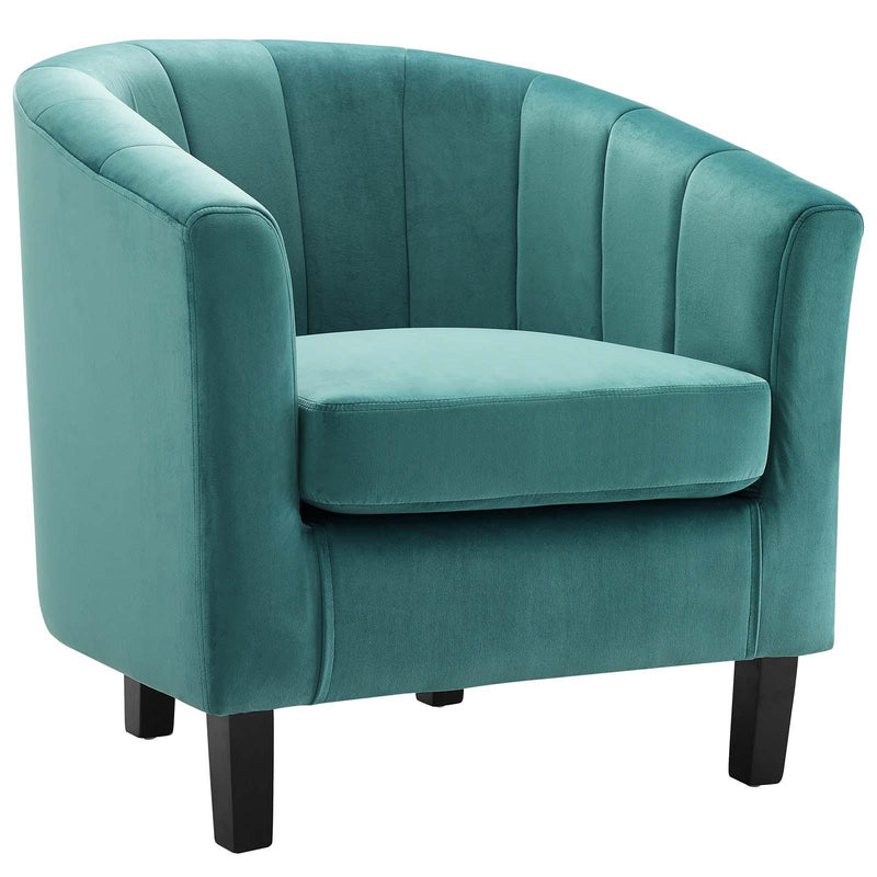 Prospect Channel Tufted Performance Velvet Loveseat and Armchair Set