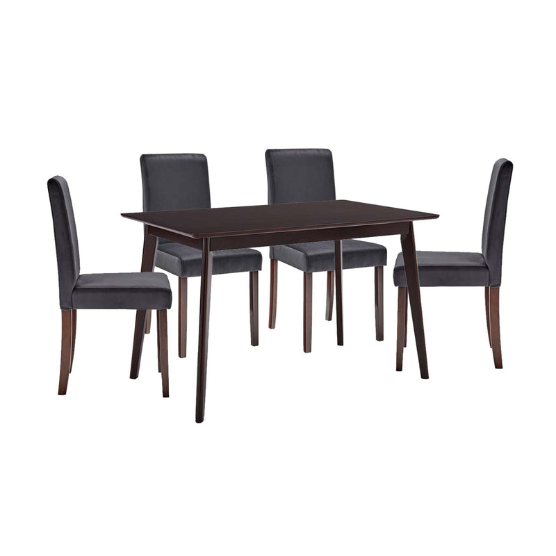 Prosper 5 Piece Upholstered Velvet Dining Set