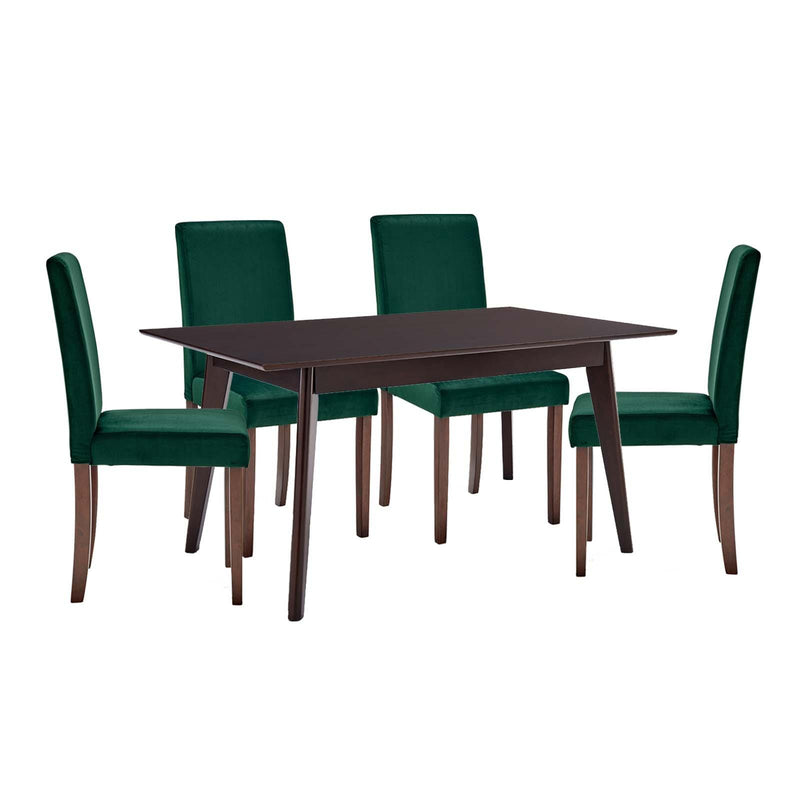 Prosper 5 Piece Upholstered Velvet Dining Set