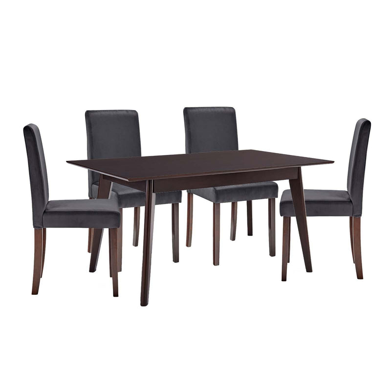 Prosper 5 Piece Upholstered Velvet Dining Set