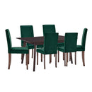 Prosper 7 Piece Upholstered Velvet Dining Set