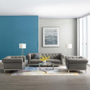 Idyll Tufted Upholstered Leather 3 Piece Set