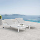 Charleston Outdoor Patio Aluminum Chaise Lounge Chair Set of 2