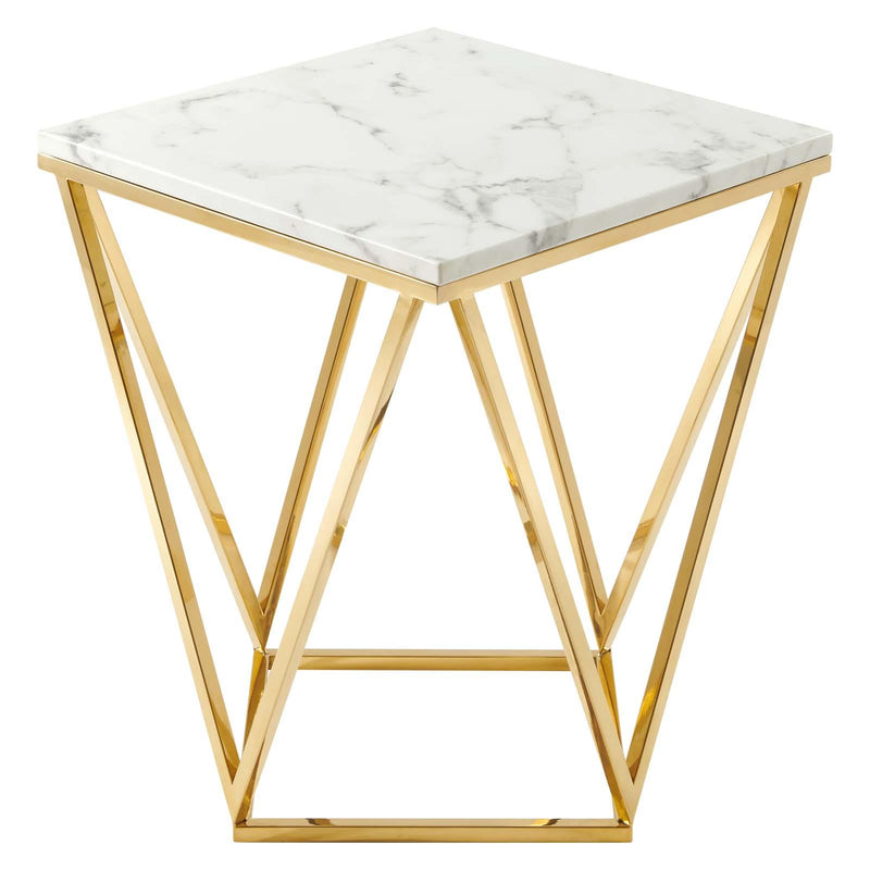 Vertex Gold Metal Stainless Steel End Table image