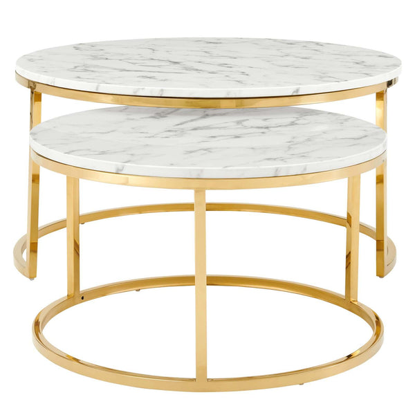Ravenna Artificial Marble Nesting Coffee Table image