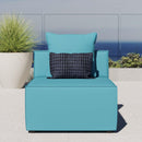 Saybrook Outdoor Patio Upholstered Sectional Sofa Armless Chair