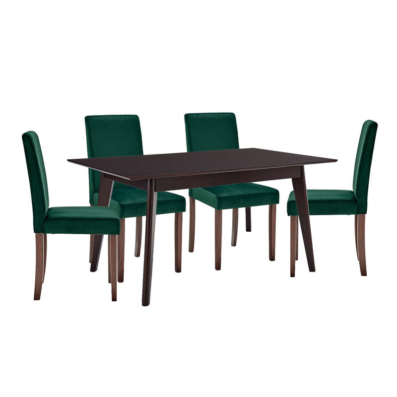 Prosper 5 Piece Upholstered Velvet Dining Set