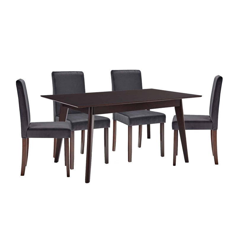 Prosper 5 Piece Upholstered Velvet Dining Set