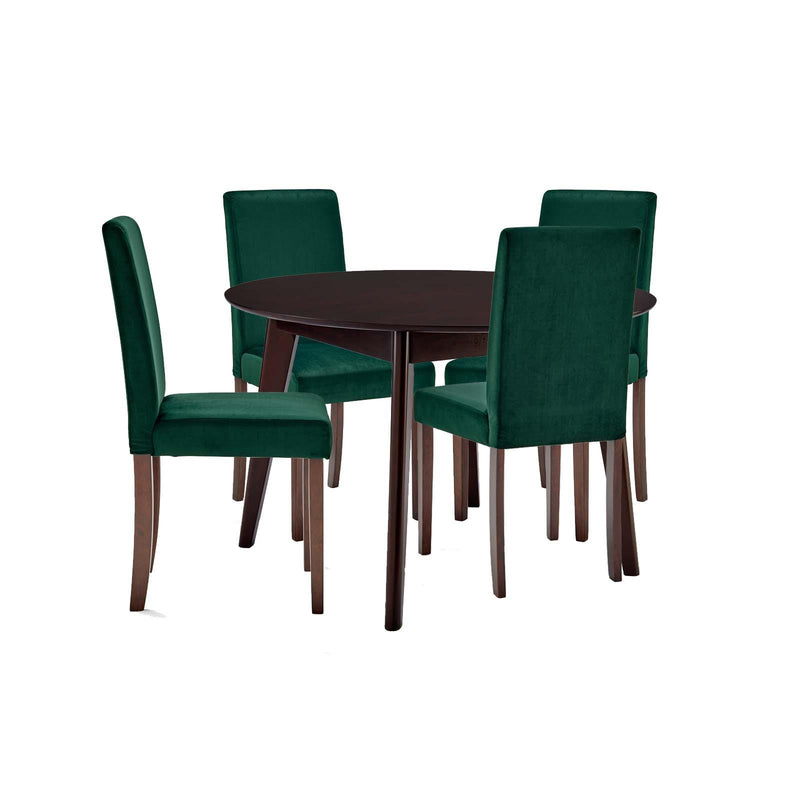 Prosper 5 Piece Upholstered Velvet Dining Set