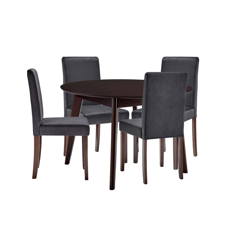 Prosper 5 Piece Upholstered Velvet Dining Set