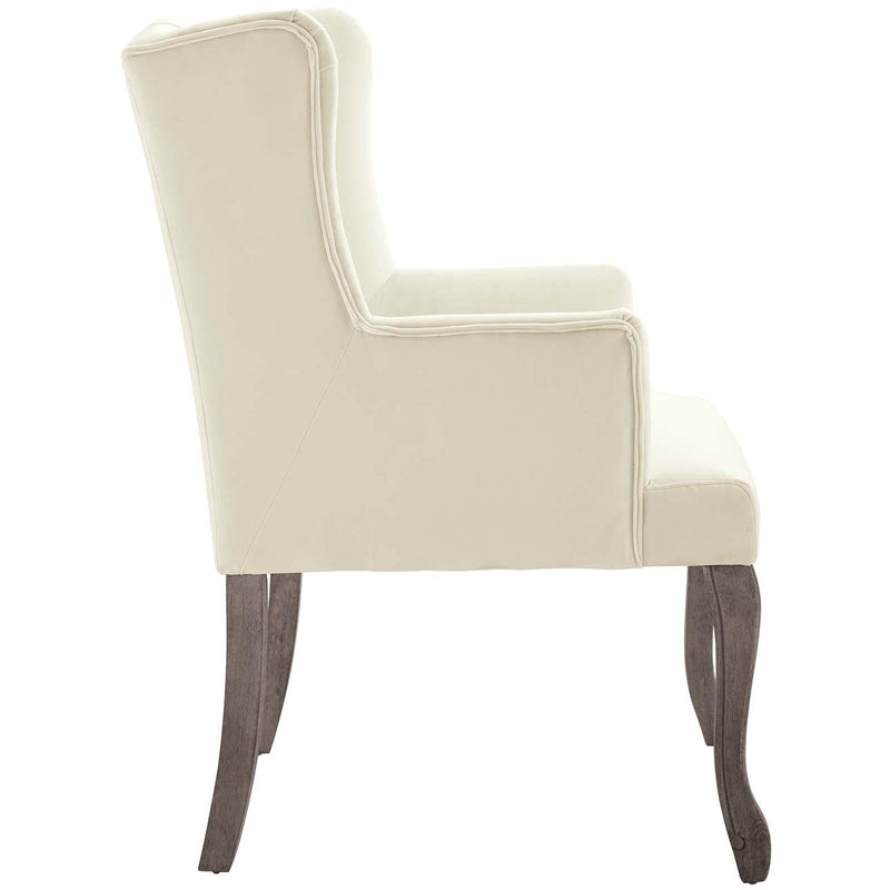 Realm French Vintage Dining Performance Velvet Armchair