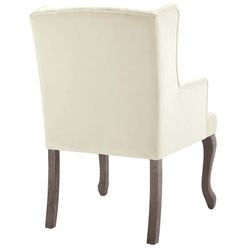 Realm French Vintage Dining Performance Velvet Armchair